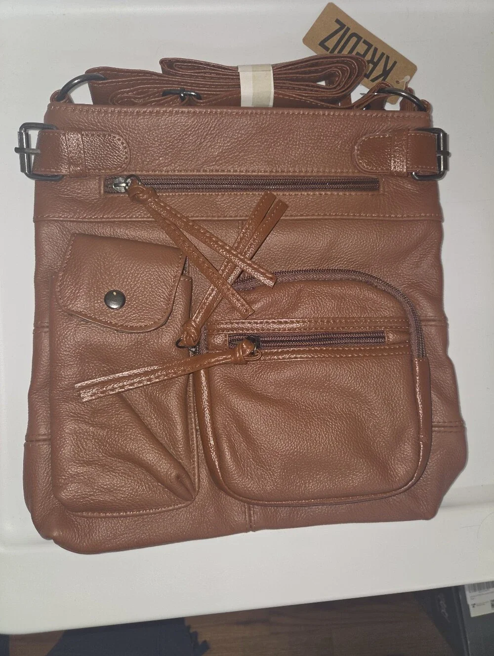 Brown Leather Messenger Bag